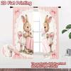 2D flat Photography Backdrop Popular Party Backdrop Easter Bunny Tea Py 100% Polyester Family Party Perfect for Holiday