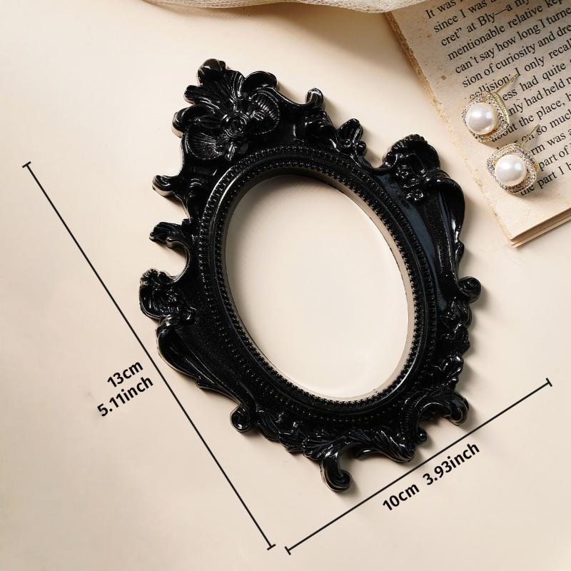 1Pcs European-Style Resin Material Black-Edged Prop Photo Frame, Diy Wall Decoration, Suitable For Shooting Props