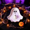 Halloween Gift Collection Cute Ghost Tray, 3D Printed Shape Desktop Storage Dish, Home Decor Key Jewelry Candy Organizer Tabletop for Party Ornaments