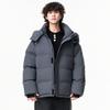 Winter Thick Warm Hooded Cotton Coat Loose Couple Style Solid Color Waterproof Jacket Men