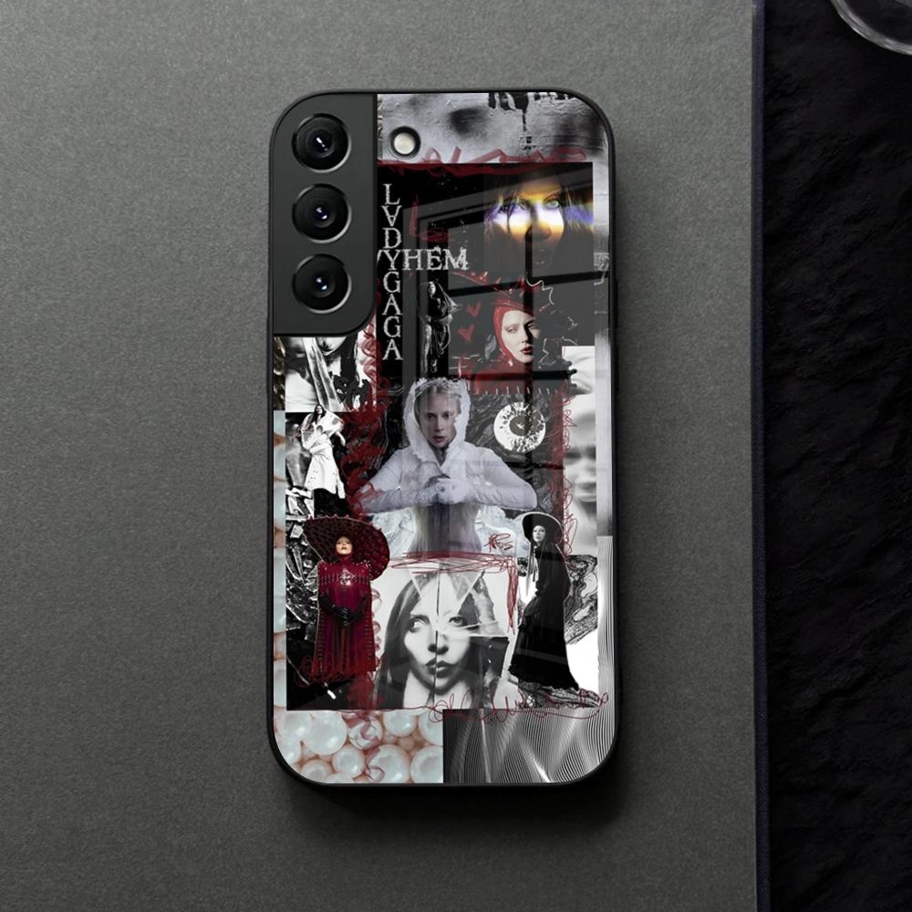 

L-LADY GAGA MAYHEM Phone Case Glass For Samsung Galaxy S21 S26 S25 S22 S20 S24 S23 Ultra Fe Plus A16 A34 A54 A24 Coque Galaxy S22 5G