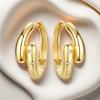 S925 Sterling Silver Golden Personalized Design Earrings Hoop Earrings Women Jewelry Original Trendy Anniversary Gifts