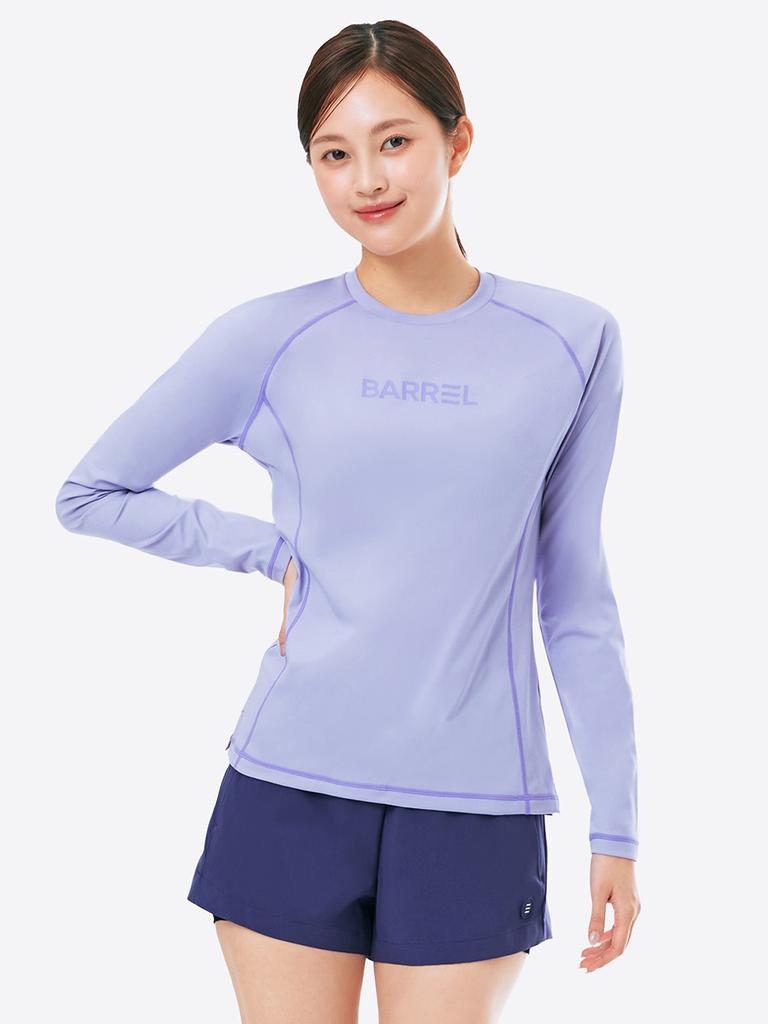 BARREL Women'S Essential Relax Fit Rash Guard Lavender (B5Swwrg001Lav)