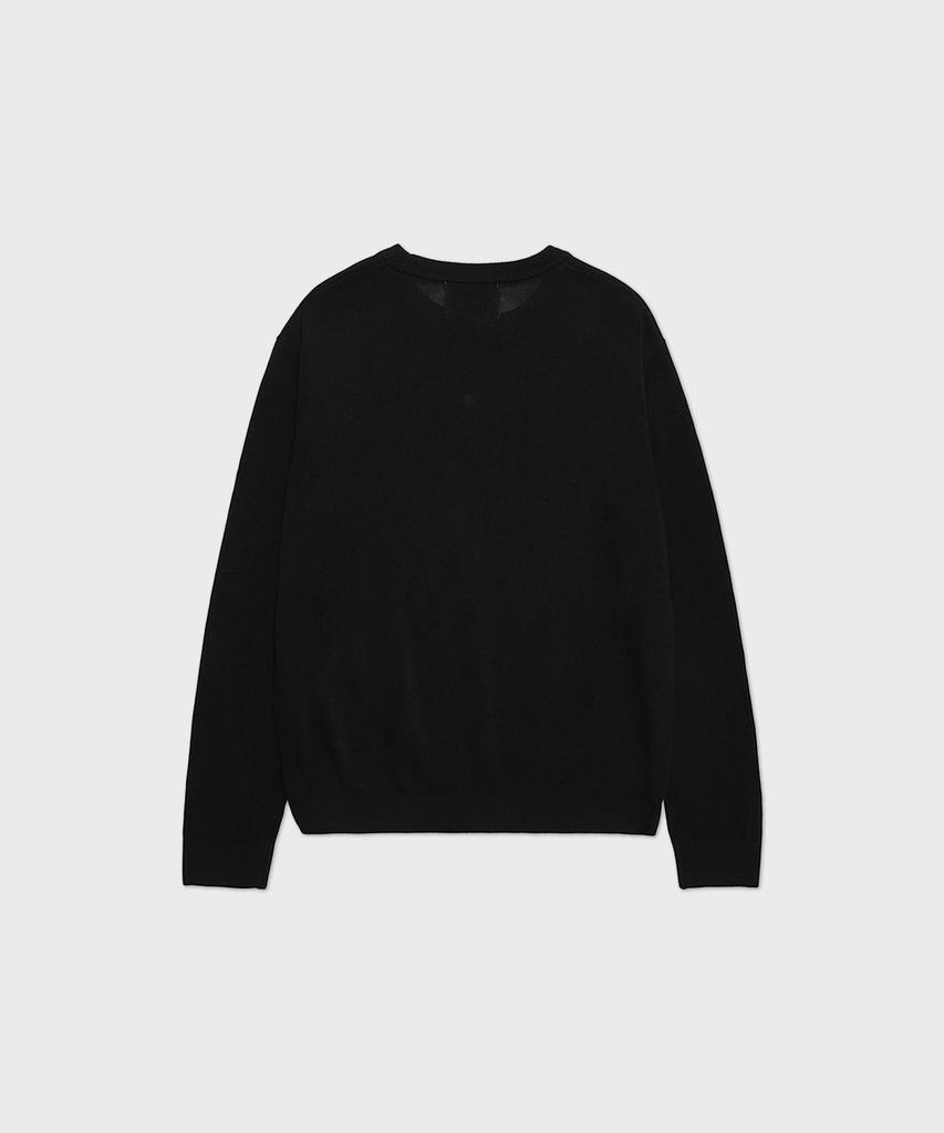STCO Codigallery Light Material Round Knit Black (Regular Fit)_Cktva04Nsb