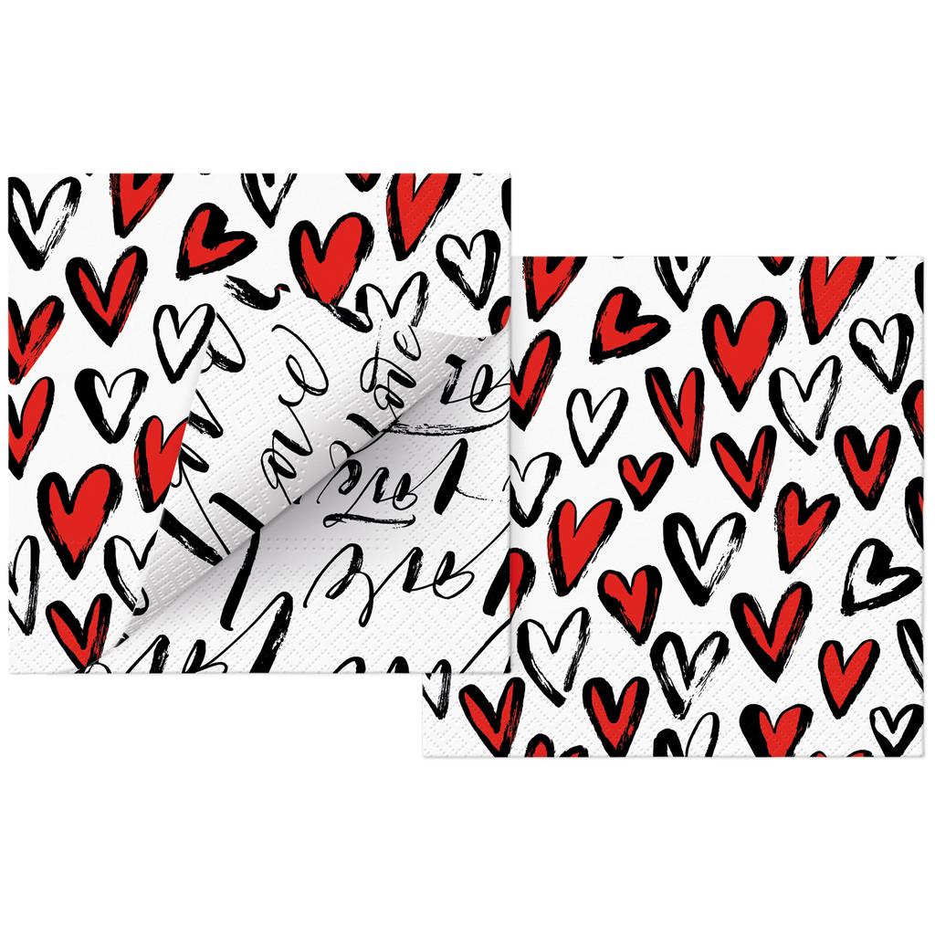 3-Ply Napkins "Love Power", 1/4, 25 X 25 20 Pcs