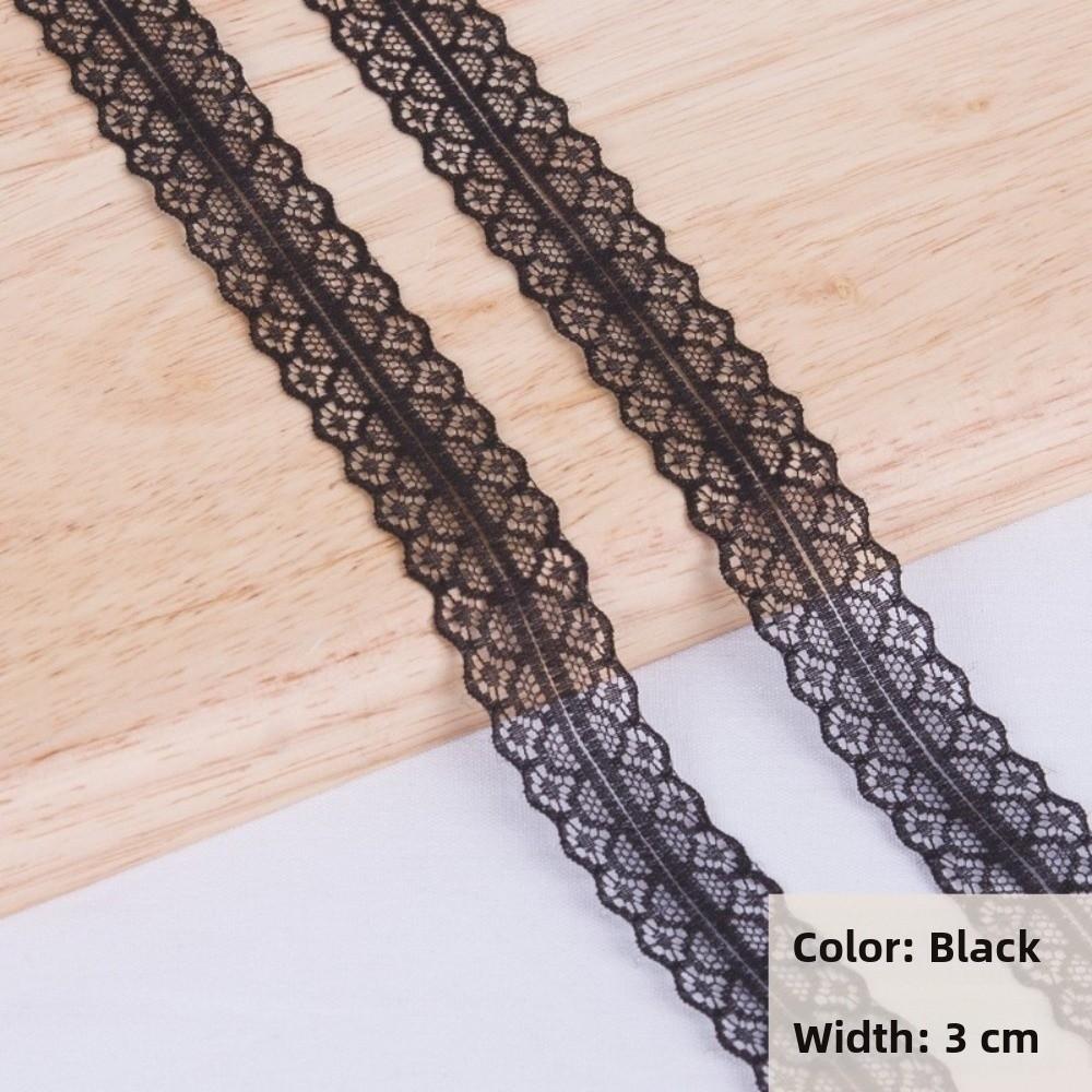 10 Yards Length Embroidered Lace Ribbon 3cm Width DIY Lace Material  For Gift Box