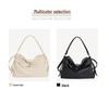 Women's Korean Style Retro Tote Bag - High-End Fashion, Versatile Large Capacity, Single Shoulder or Crossbody Use.