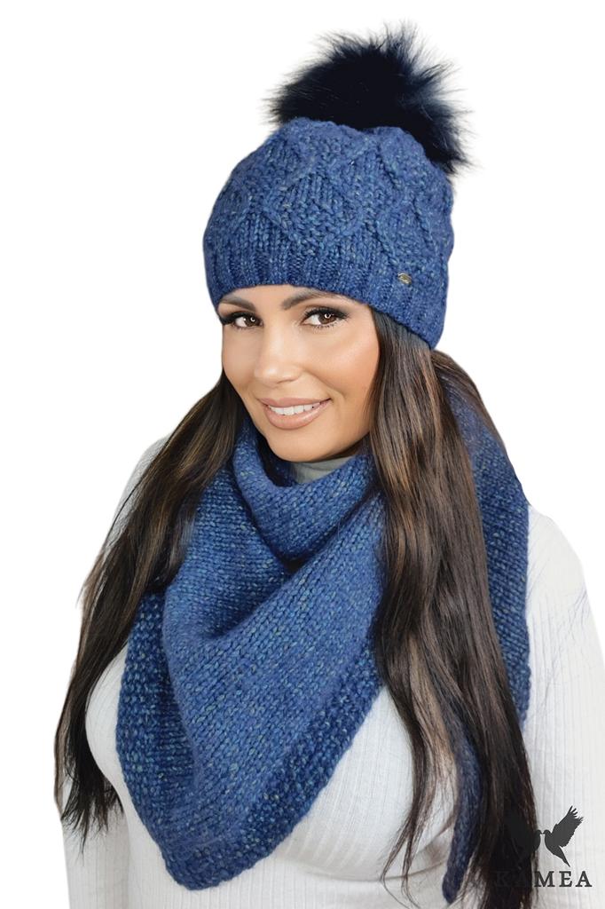 Freesia Winter Women' Merino Wool Hat Color Blue