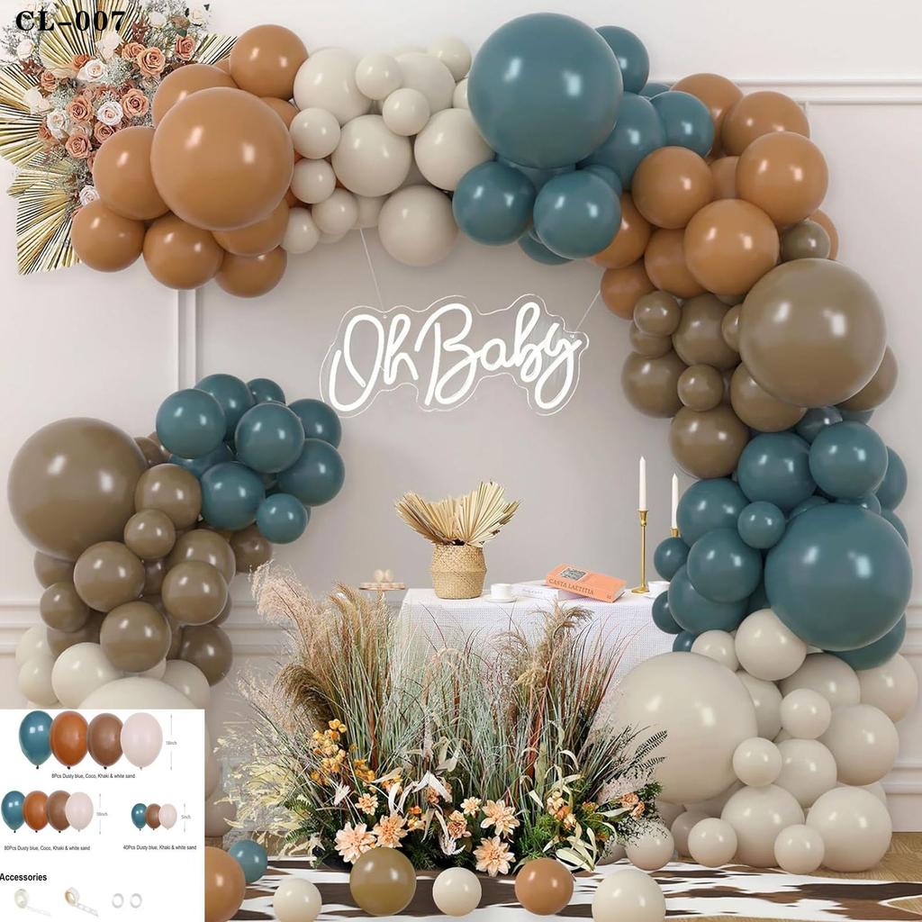 Forest Series Green Balloon Chain Set Children'S Birthday Theme Party Decoration Jungle Arrangement Balloon
