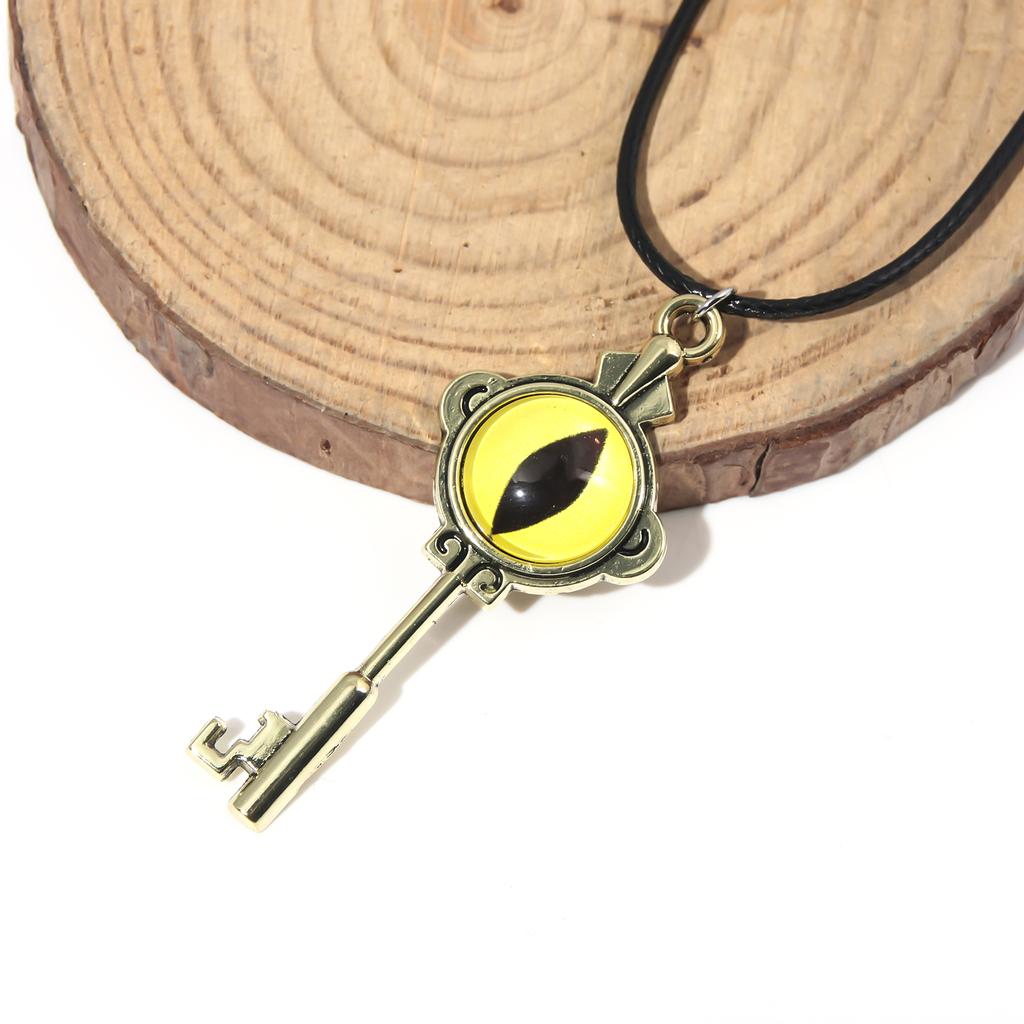 Anime The Owl House Necklace Retro Gold Color Eye Pendant Necklace for Women Men Jewelry Accessories