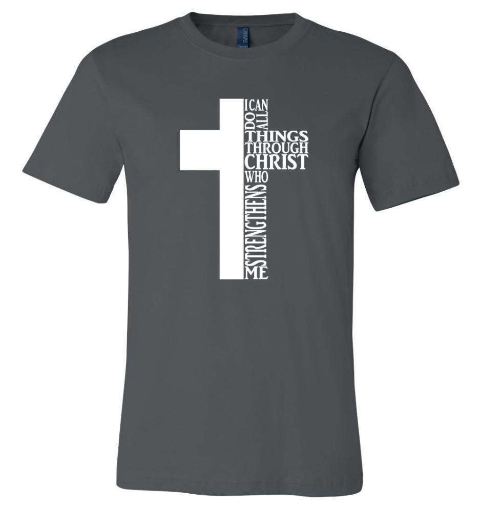 I Can Do All Things Through Christ Who Strengthens Soft Christian Cross T-Shirt XXXL