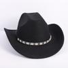 Beliebte europäische und amerikanische Mode OL-Stil einfarbiger Cowboyhut Herren und Damen High-End Zylinder Jazzhut Filzhut