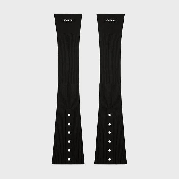 Snap Knit Leg Warmer / Black