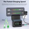 Intelligent Fast Battery Charger With LCD Screen And Safety Protections For X5 Compact Camera Battery Charging Hubs