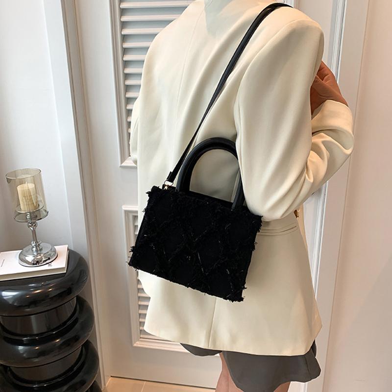 Summer New Fashion Simple Small Square Bag Retro Handbag Casual Crossbody Bag Popular Bag for Women