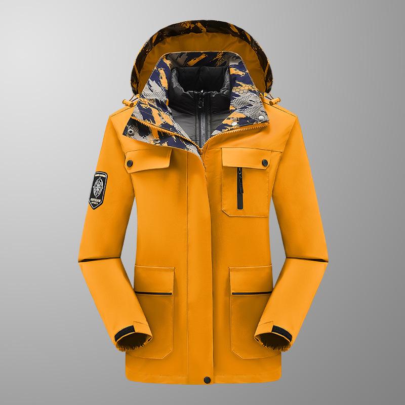 Two-Piece Waterproof Windproof Outdoor Couples Jacket with Cotton Padding