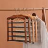 Massief Hout 5 Laags Meerdere Niveaus Broekhanger Vlokking Antislip Multifunctioneel Kledingkast Broek Sjaal Stropdas Opbergrek Huis Organizer