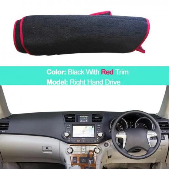 For Toyota Highlander Kluger XU40 2008 - 2012 2013 LHD RHD Rug 2 Layers Dashboard Cover Dash Mat Carpet Cape 2009 2010 2011