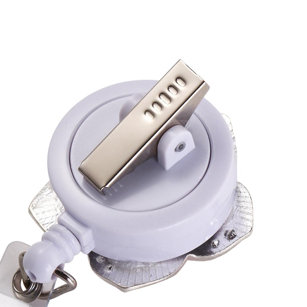 Flower ID Card Badge Clip  Badge Reel Certificate Clasp Badge Holder Retractable Badge Reel
