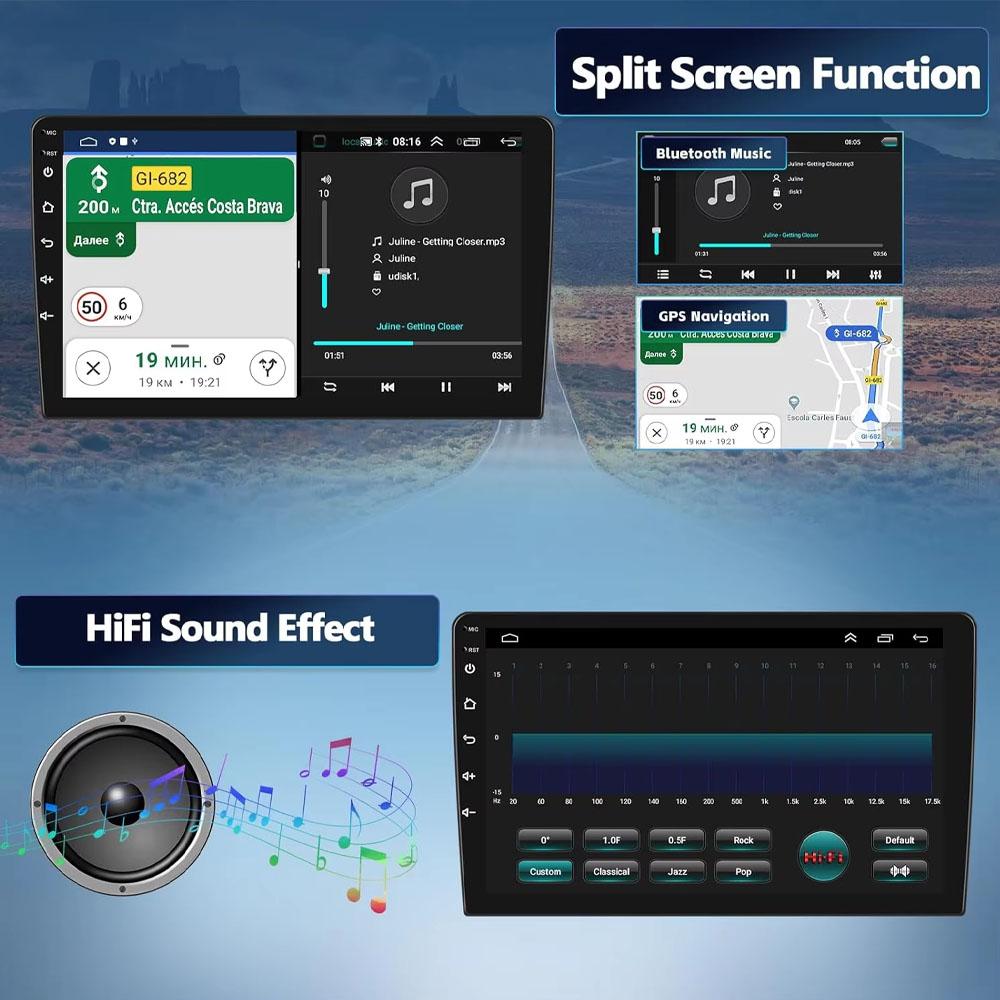 9inch Car Radio Stereo Android 15 GPS Navi for Benz SLK 2004-2011 Fit for Carplay Android Auto SWC Car Player DSP FM/RDS 2G+64GB