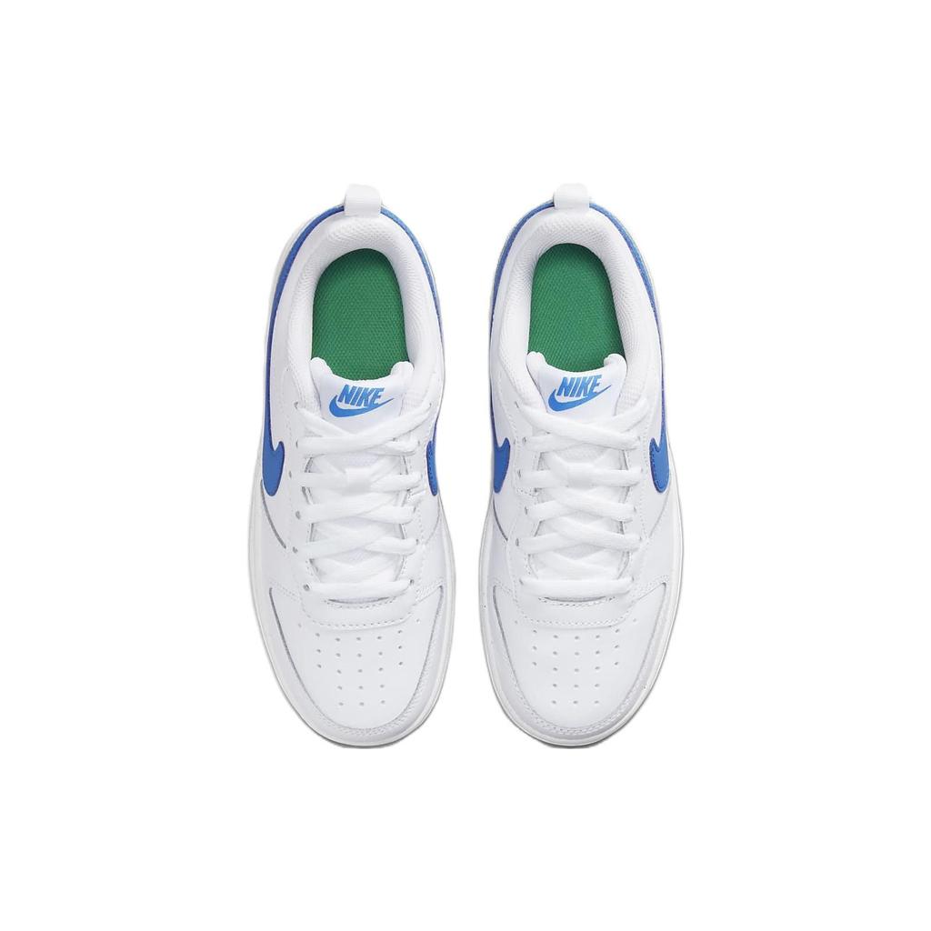 Nike Court Borough Low 2 GS White Photo Blue Dětské tenisky Pure-Platinum Stadium-Green BQ5448-123