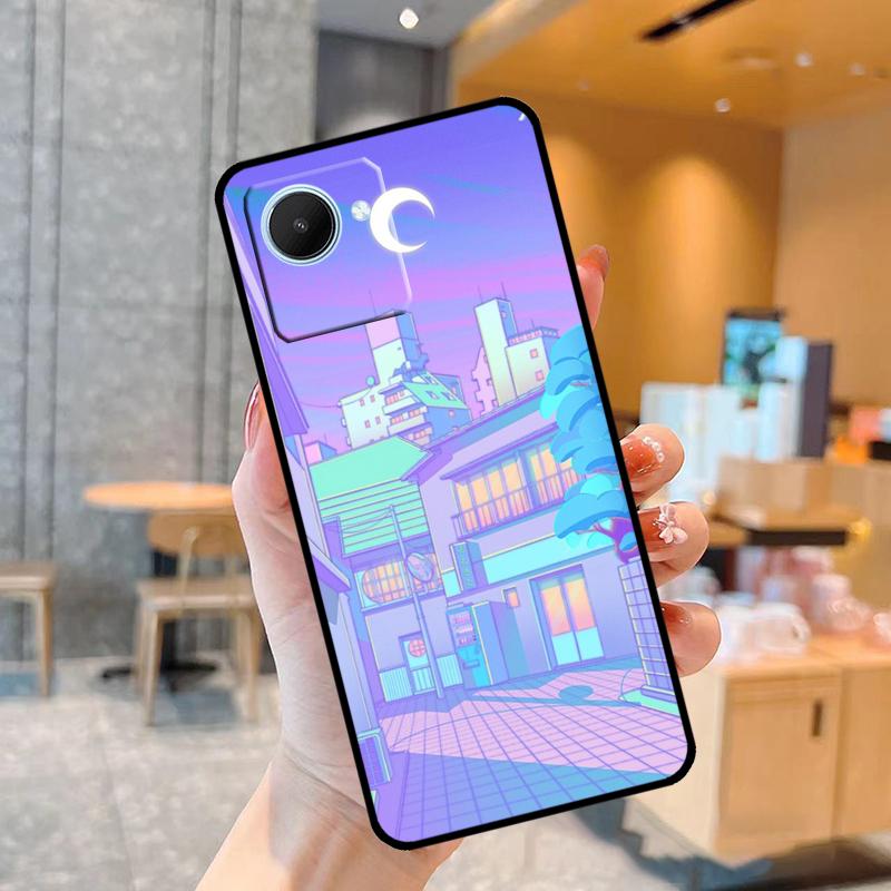 

Пастельный чехол Japan Kyoto City для Realme C55 C33 C31 C35 C30 C11 C15 C25s C21Y GT Neo 5 3T 2T 8 9 10 11 Pro Plus Realme C33