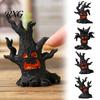 Halloween Tree Demon Ornament Miniature Demons Ornaments, Resin Micro Landscape Figures, Dark Sand Table Landscaping Forest Ghost Figurine for Desktop