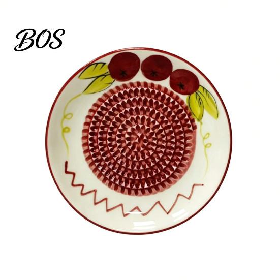 Compact Ceramic Grinding Bowl Garlic Grater Bowl, Multifunctional Ginger Mincer Plate for Food, Spanish Tomato Roaster Dish, Kitchen Tool
