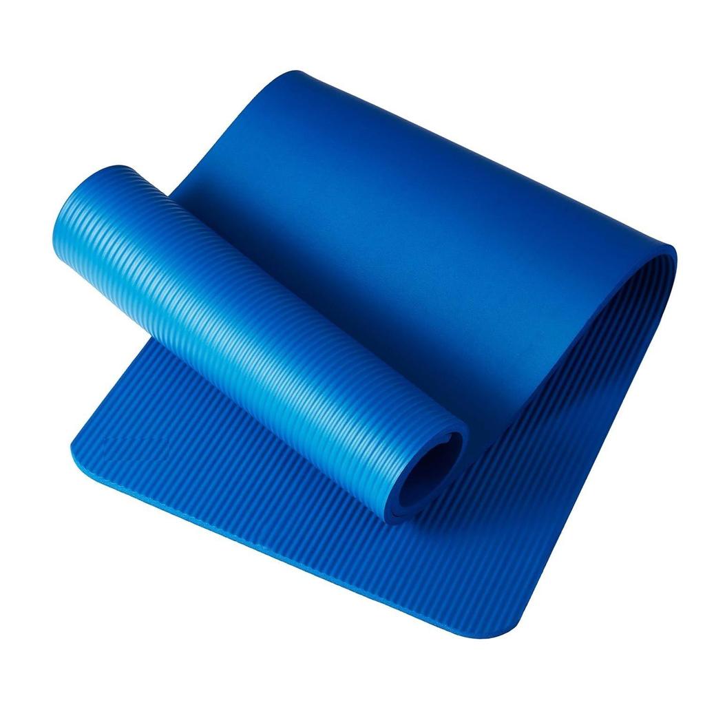 13mm Extra Tjock NBR Yoga- och Träningsmatta med Bärrem, Blå
