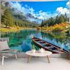 Nature Mountain Forest Tapestry Sage Green Tree Stream Wall Tapestry for Bedroom Aesthetic Lush Woodland Landscape Small