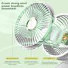 USB Rechargeable Clip-On Fan with Night Light for Dorms and Offices