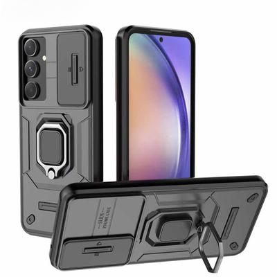 Para Capa Coque Samsung A55 Capa Protetora de Armadura à Prova de Choque Deslizante Proteção de Lente Suporte Capa de Celular para Samsung Galaxy A15 A25 A35 A55 A 55 M15 M35 M55 5G