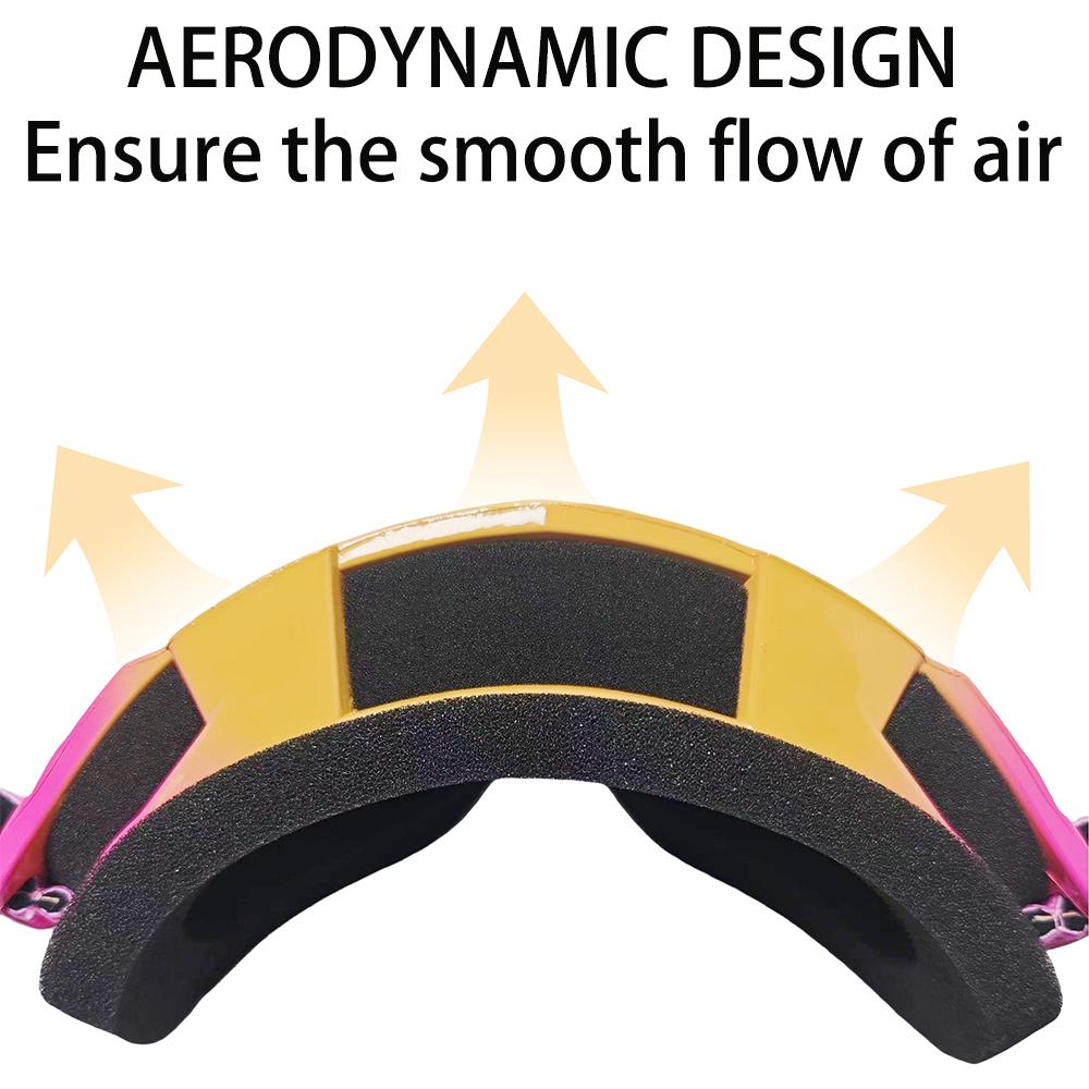 2025 Motorcycles Ski Goggles Cycling Riding Glasses Personalized Printing Ski Goggles Windbreak Ventilate Anti-Glare Goggles