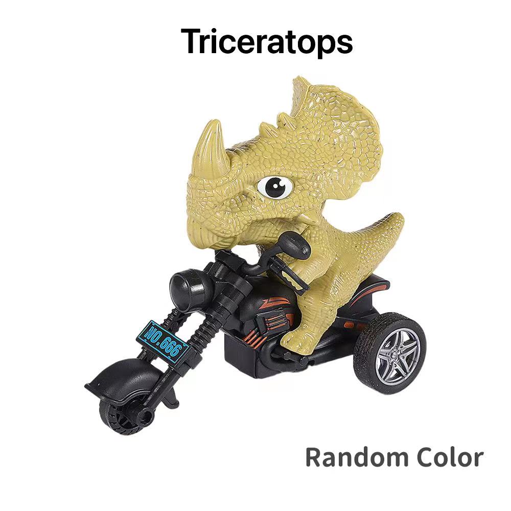 

Динозавр езда на мотоцикле машина детская игрушка инерционная модель животного игрушка с инерцией миниатюрные фигурки динозавры игрушки для детей подарок