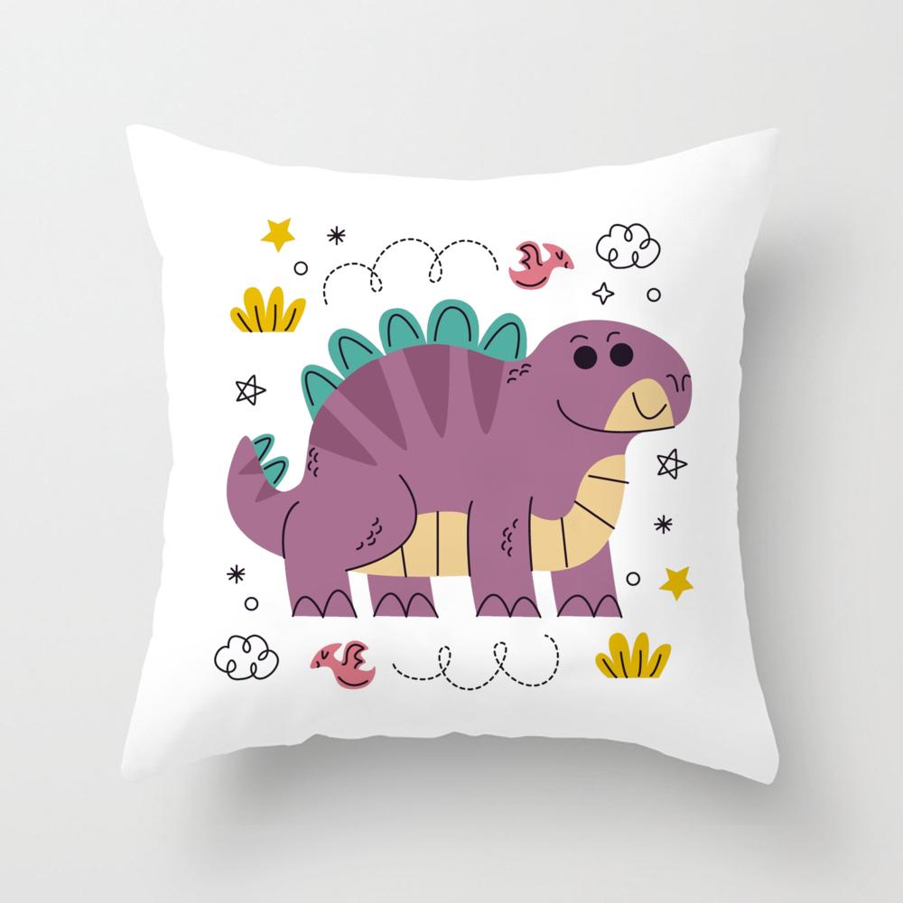 Dinosaur Pillow Case Cushion Cover for Children Room Soft Pillowcase Bedroom Party Decoration Housewarming Birthday Gifts