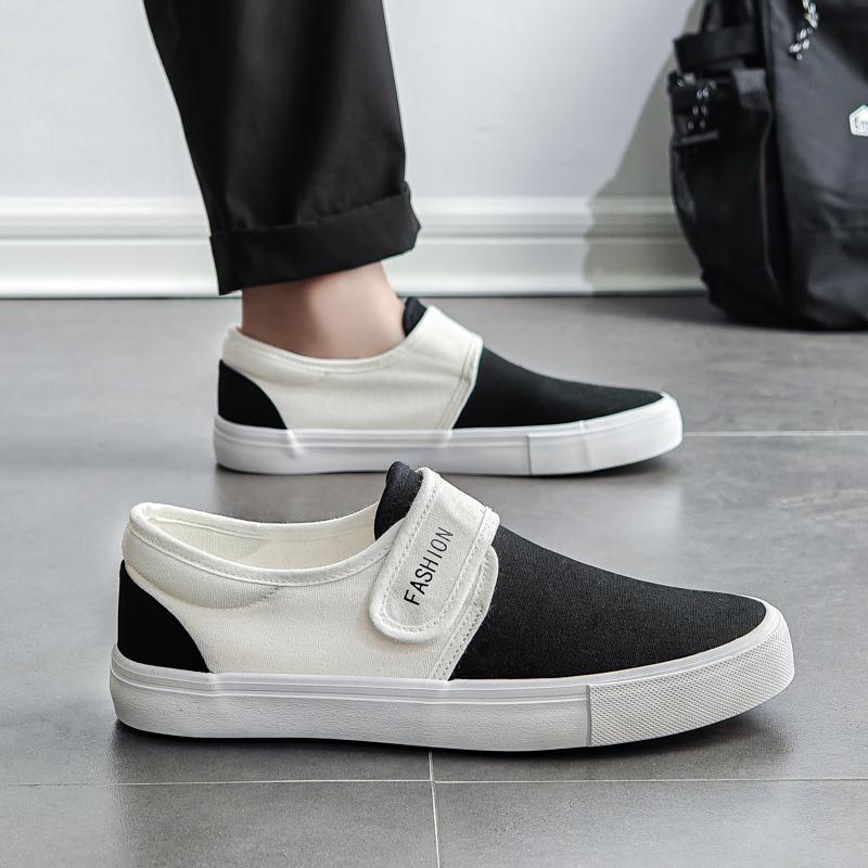 New Canvas Shoes Men Summer Classic Loafers Men Casual Shoes Breathable Lazy Walking Flat Women Shoes Sneakers Black White