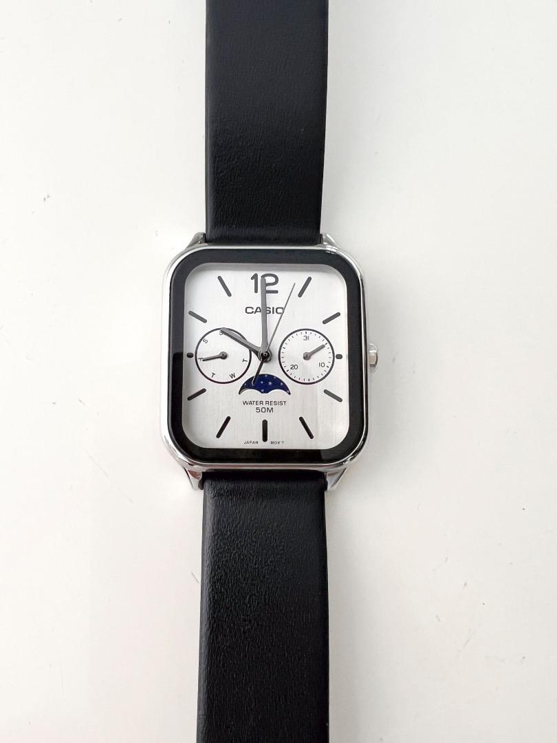 

[USED] CASIO Moon Phase Watch with Black Leather Band