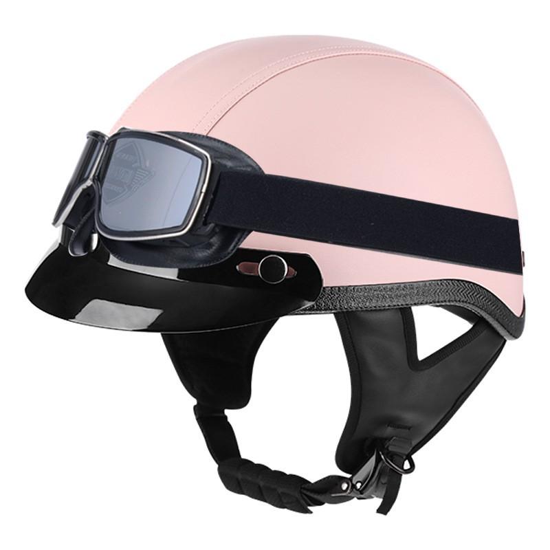 3C Certified Retro Half Helmet Scooter Motorcycle Riders Unisex All Season ABS Safety With Visor Options