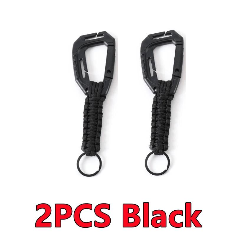 Water Bottle Hanging Buckle Backpack Carabiner Hiking Gadgets  Outdoor Parachute Rope Carabiner Hook Anti-lost Key Chain