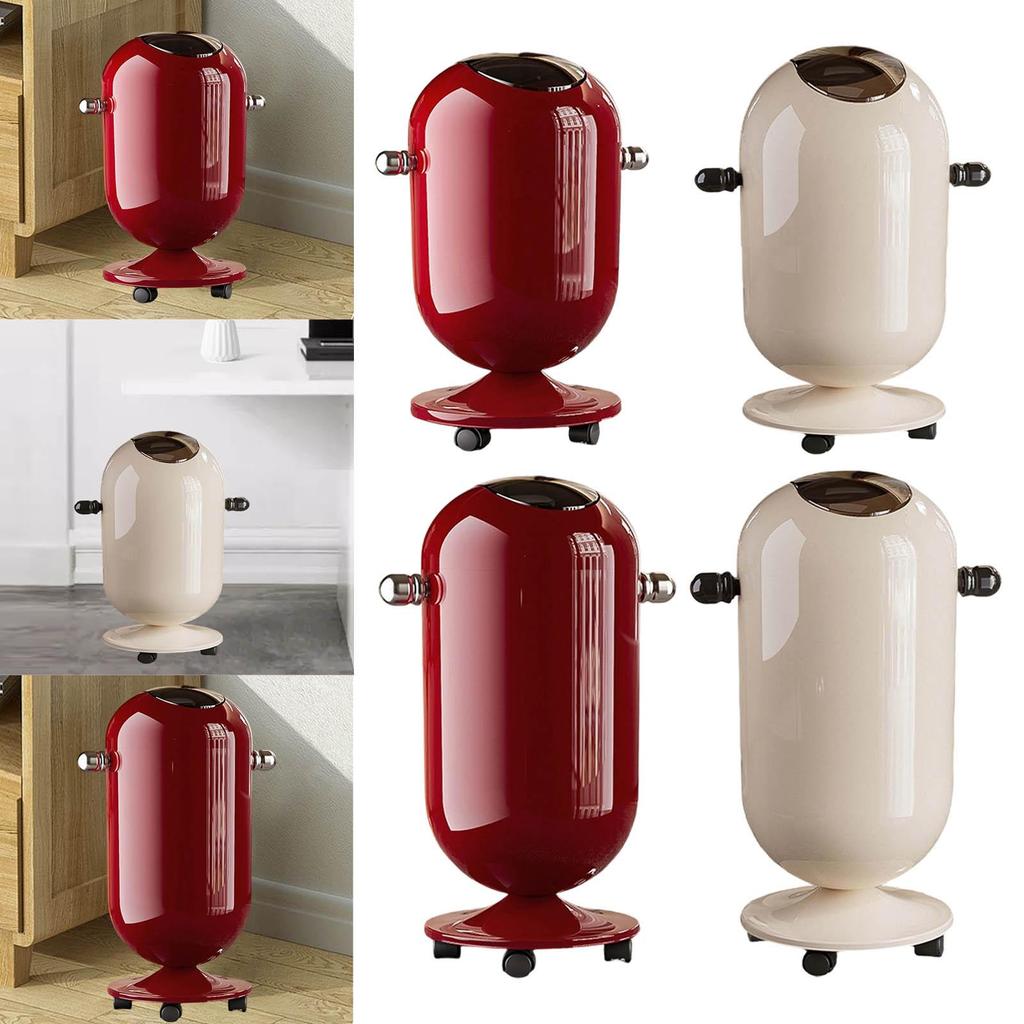 Pattumiera con Ruota Cestino RifiutiNordico Pattumiera Domestica Pattumiera ad Alto Piede per Bagno Camera da Letto Toilette Servizi Igienici Cucina