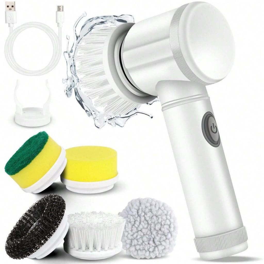 Compact Electric Cleaning Brush Designed For Efficient Cleaning In Kitchen And Bathroom
