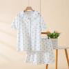 Women's pajamas, short-sleeved shorts, summer lace suit, thin cute butterfly loungewear, cardigan can be worn outside