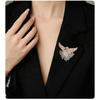 European and American fashion fireworks tail feather swan brooch, women's high-end diamond inlaid bird antique chest flower, dress party accessories