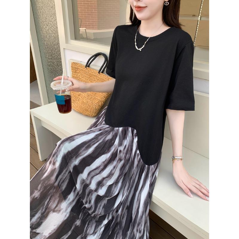 DIMANAF 2025 Rochie Mărimi Mari Femei Vară Vintage Rochie Peticită Rochie Basic Lungă Casual Lejeră