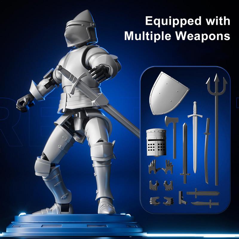 Dummy 13 Medieval Knight Action Figure Set Action Figures DIY Multi-Jointed Movable Toy with Weapons and Shields Desktop Decor