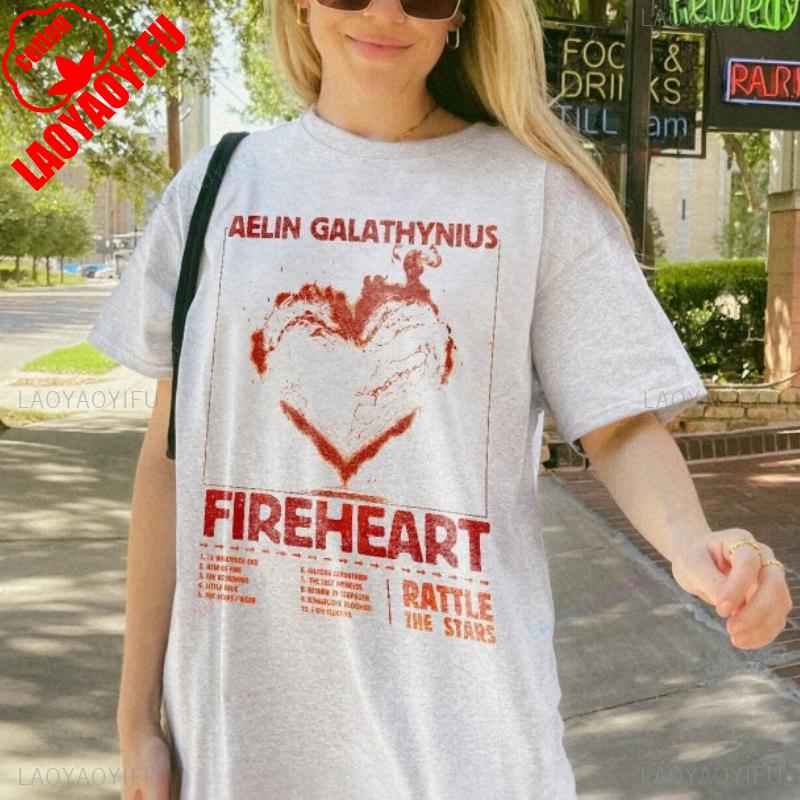 Feuerherz Shirt Vintage Aelin Galathynius Shirt Bis zum bitteren Ende T-Shirt Lizenziertes SJM Throne of Glass T-Shirt Baumwoll-Tee Sommer