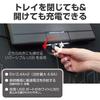 Seiko Sangyo Car Interior Supplies Seat Back Tray EXEA Rear Tray with USB Power Supply EB-213 Black