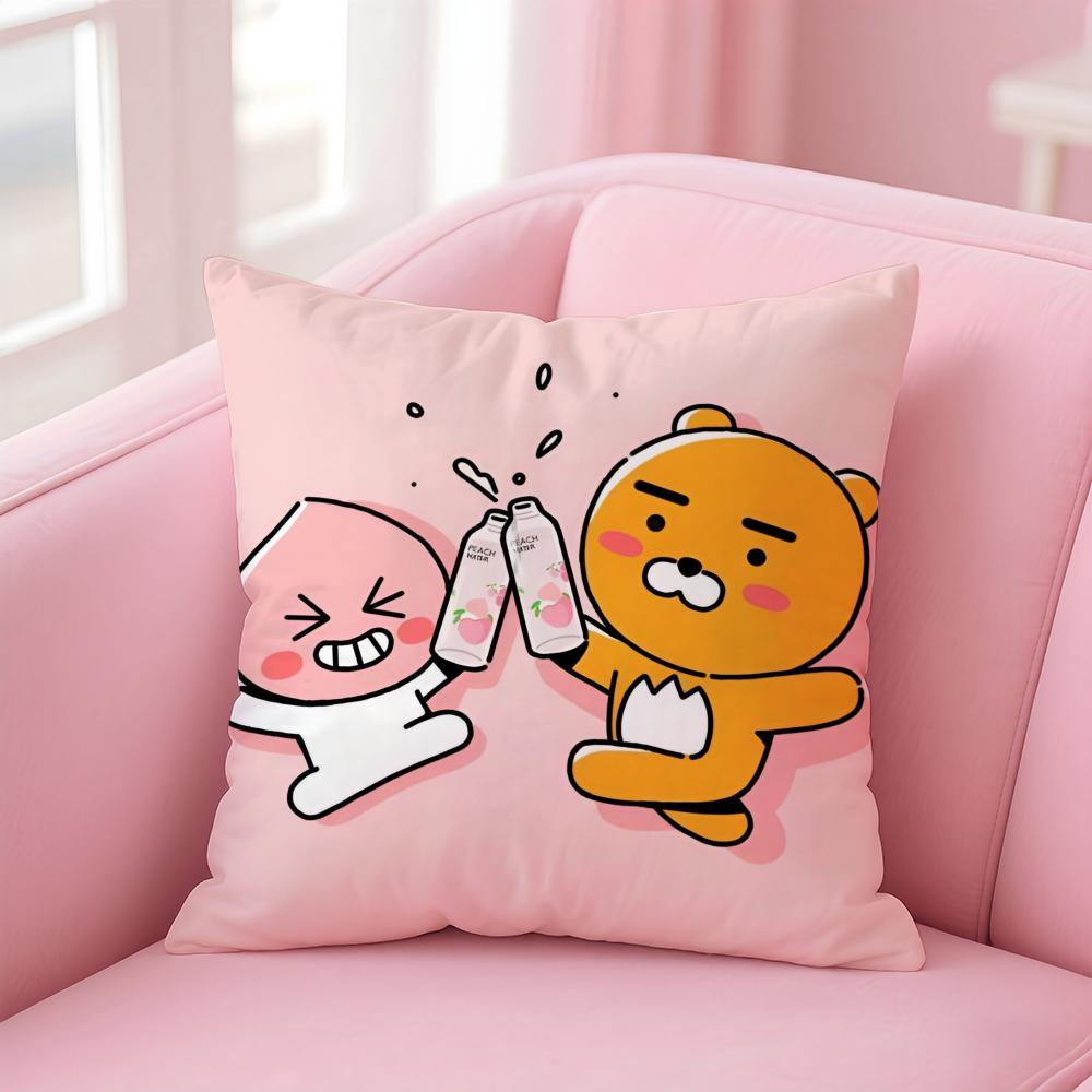 Cartoon Funny Fun Cute KKAKAO Cushion Cover Pillow Case Soft Skin Friendly Fabric Concealed Zipper