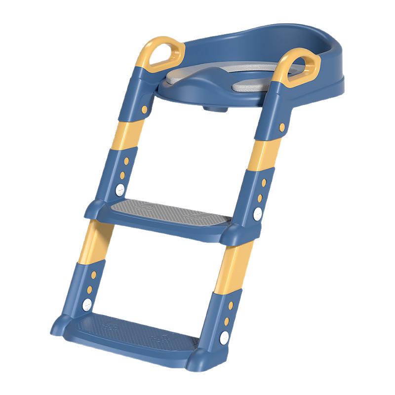 Foldable Children's Potty Training Ladder with Handrails - Step Stool for Boys and Girls