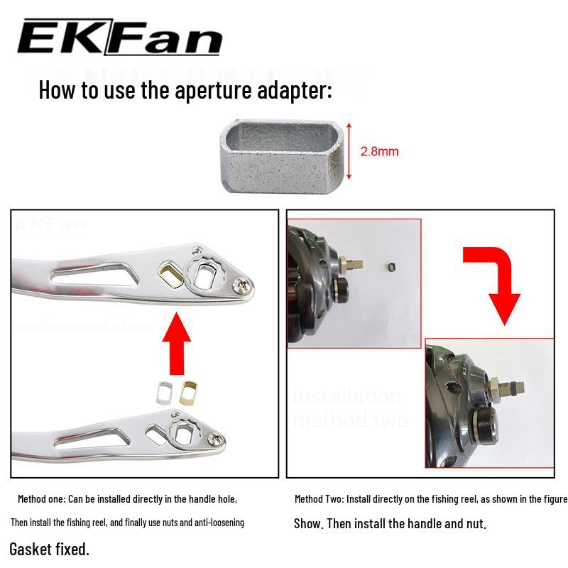 EKfan Baitcasting Reel Handle Knob Rocker Arm for DIY Fishing Tackle Modification